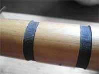 割れと割れ止め　補修01　尺八修理工房幻海