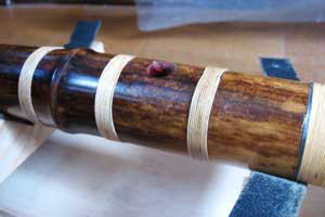 尺八修理工房幻海　尺八割れ止め