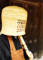 真竹製虚無僧天蓋イメージ画像01　尺八修理工房幻海